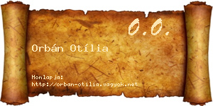 Orbán Otília névjegykártya